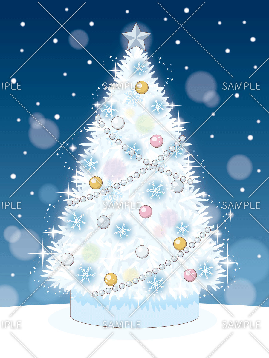 クリスマスイルミネーション（季節・行事/その他一般・装飾）のイラスト