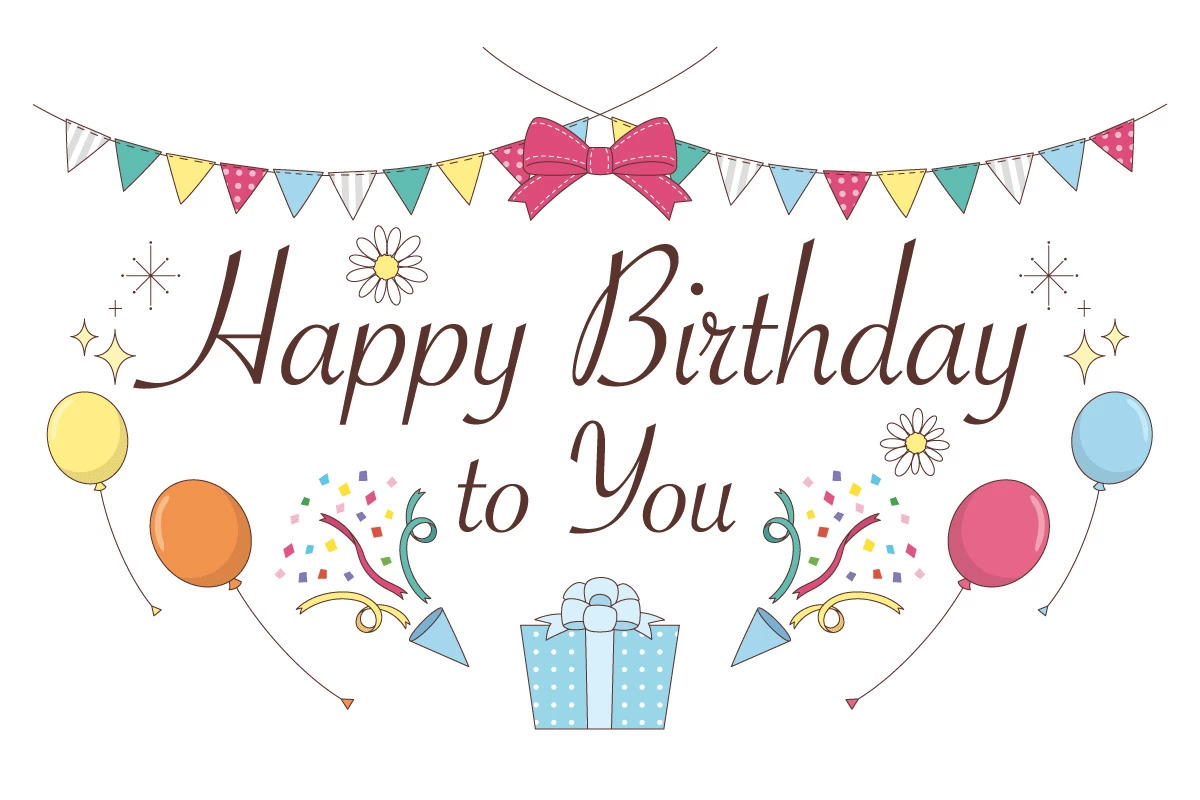 ハッピーバースデーの飾り文字（季節・行事/その他一般・装飾）の無料  