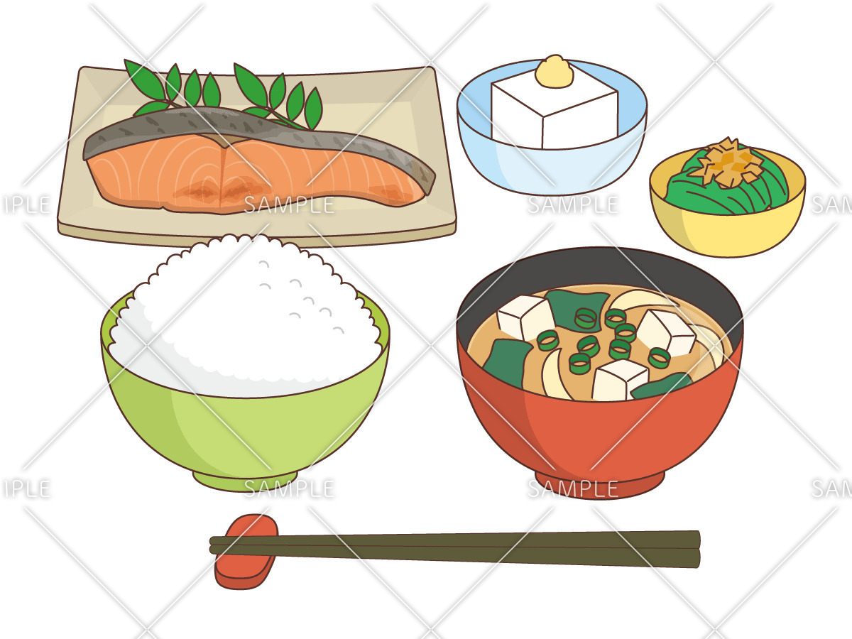 和食（食べ物・飲み物/その他一般・装飾）のイラスト