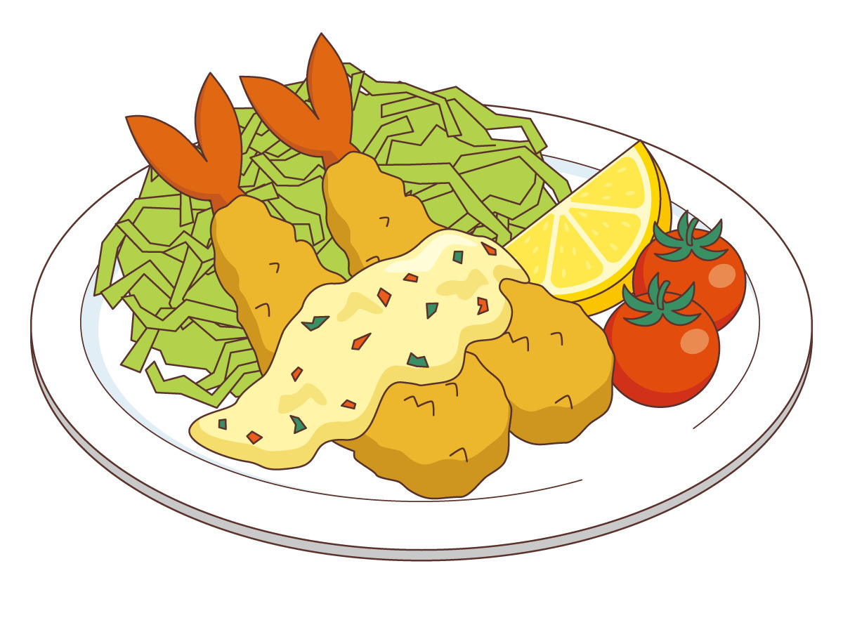 エビフライ 食べ物 飲み物 その他一般 装飾 の無料イラスト 介護アンテナ