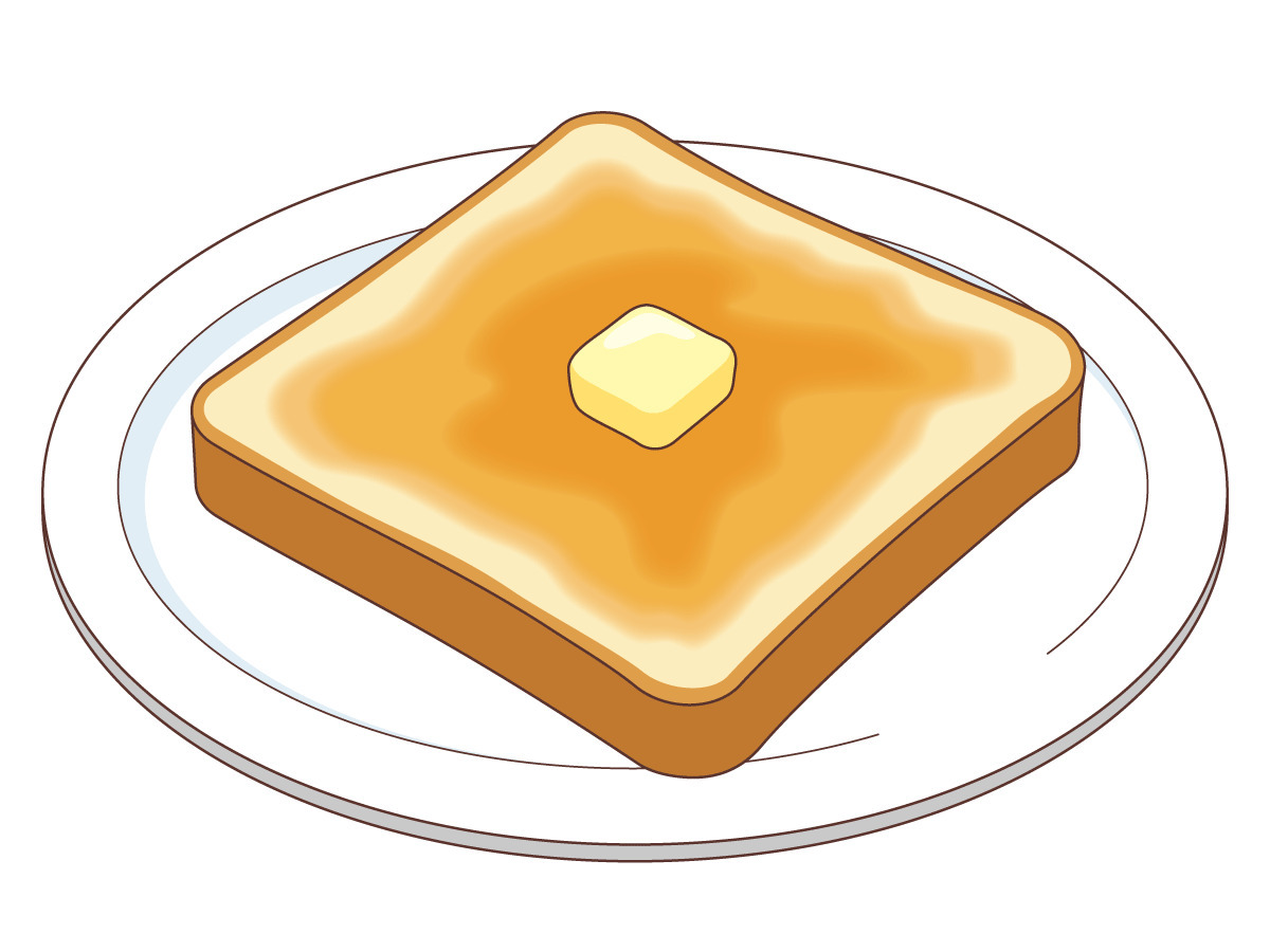 トースト 食べ物 飲み物 その他一般 装飾 の無料イラスト 介護アンテナ