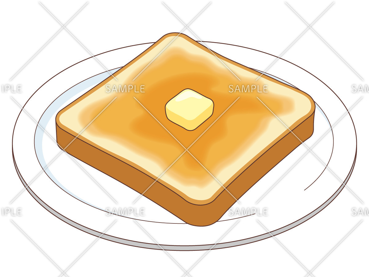 トースト（食べ物・飲み物/その他一般・装飾）のイラスト