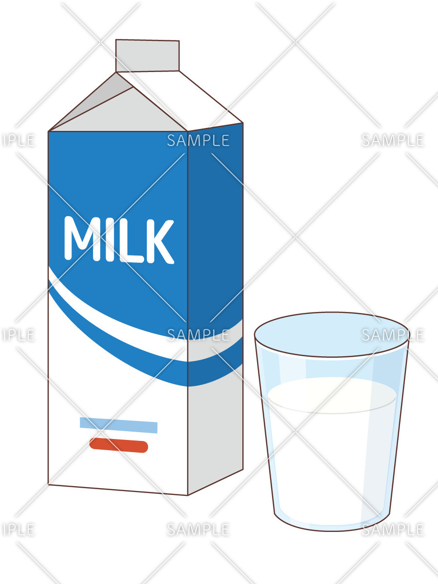 牛乳（食べ物・飲み物/その他一般・装飾）のイラスト