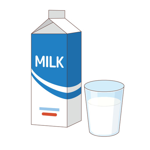 牛乳（食べ物・飲み物/その他一般・装飾）のイラスト