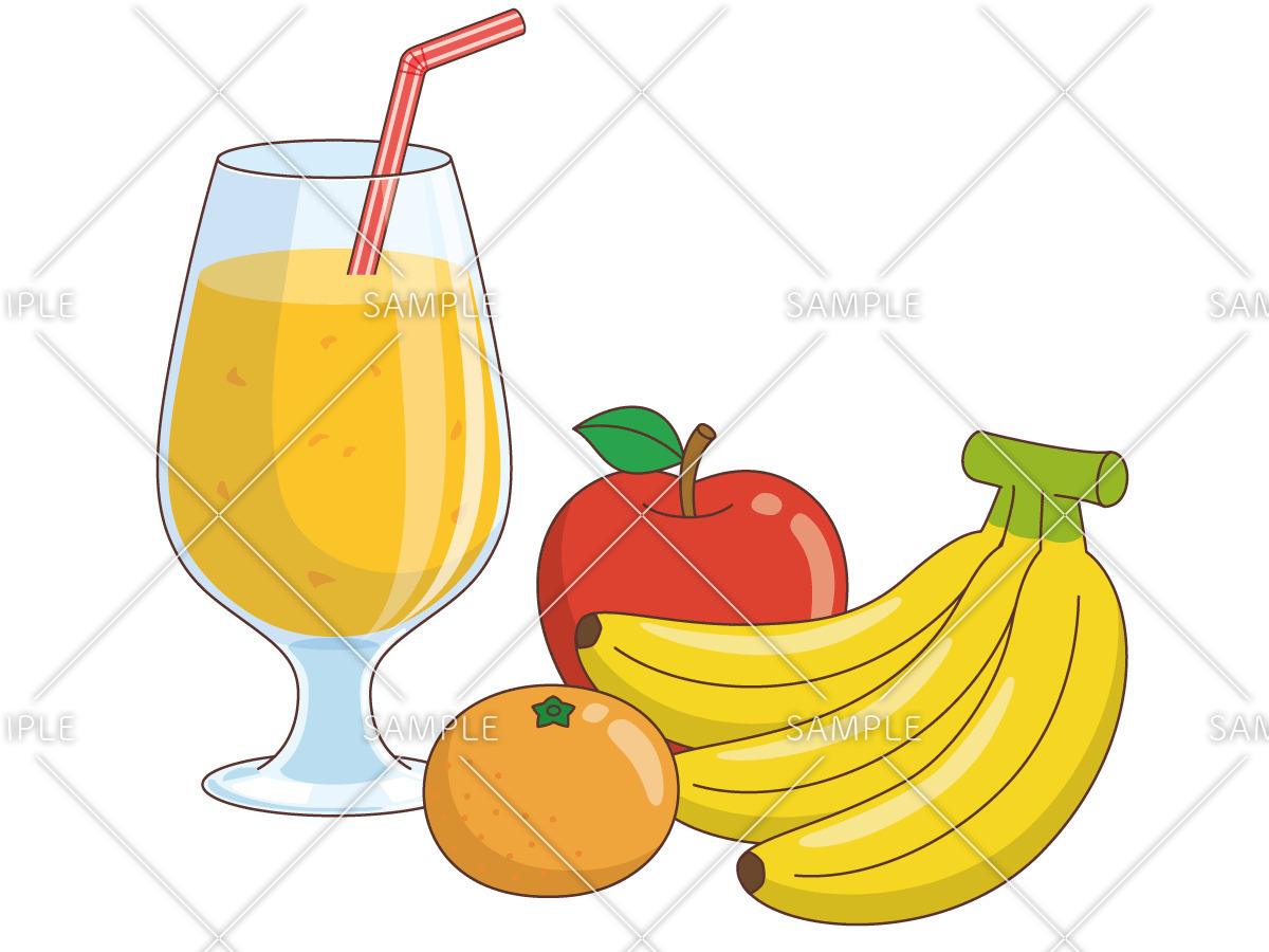 フルーツジュース（食べ物・飲み物/その他一般・装飾）のイラスト