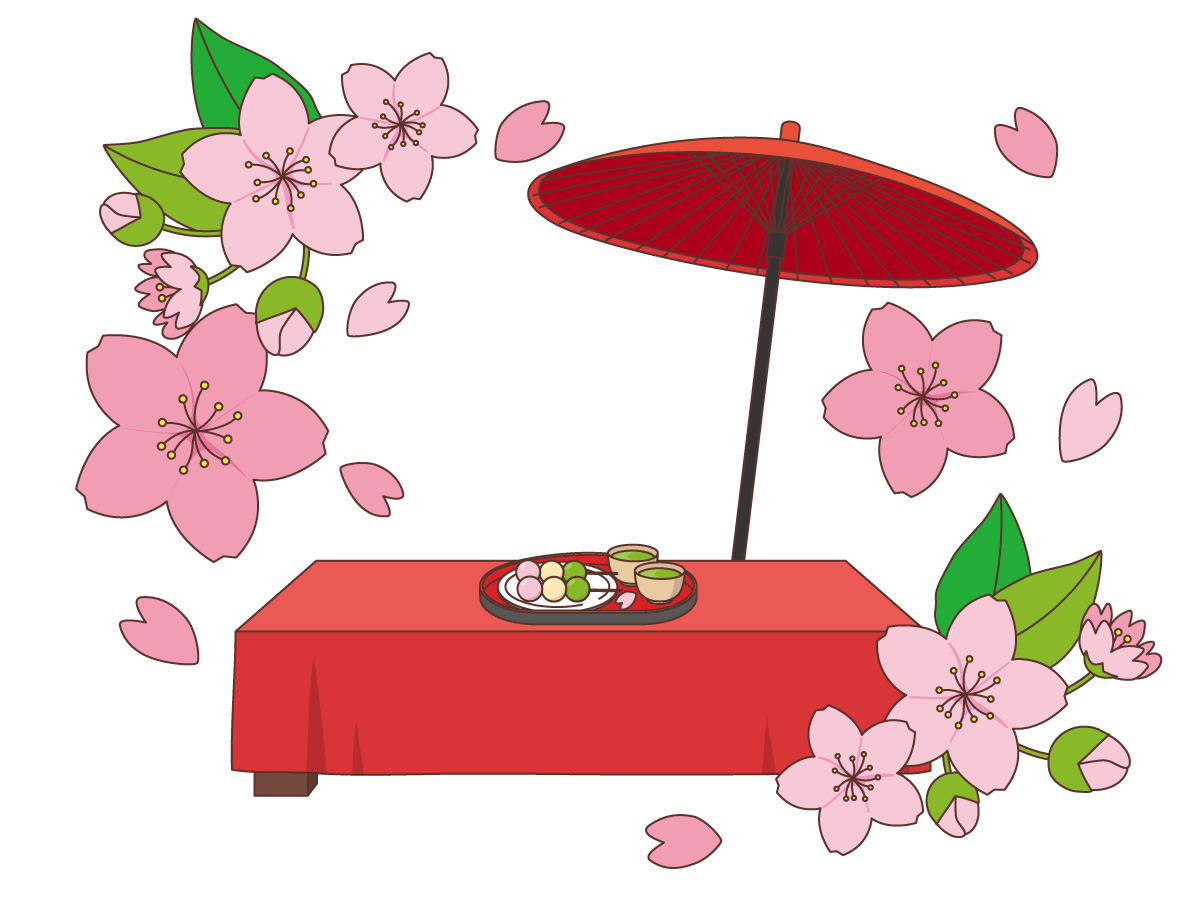 花見縁台 季節 行事 その他一般 装飾 の無料イラスト 介護アンテナ