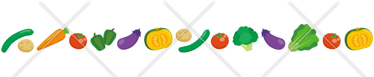 野菜の飾り罫線（お便り・お便りフレーム/フレーム・テンプレート）のイラスト