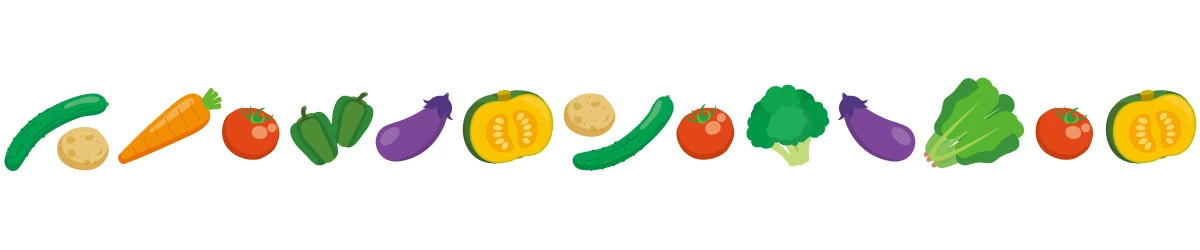 野菜の飾り罫線（お便り・お便りフレーム/フレーム・テンプレート）の無料イラスト | 介護アンテナ