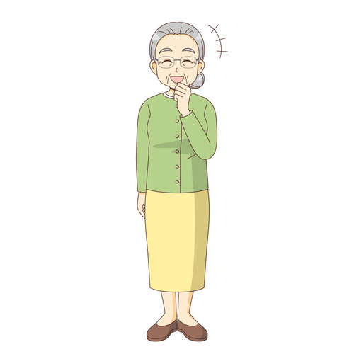 笑っている女性高齢者（高齢者（おじいさん・おばあさん）/介護現場の人物）