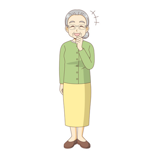 笑っている女性高齢者（高齢者（おじいさん・おばあさん）/介護現場の人物）
