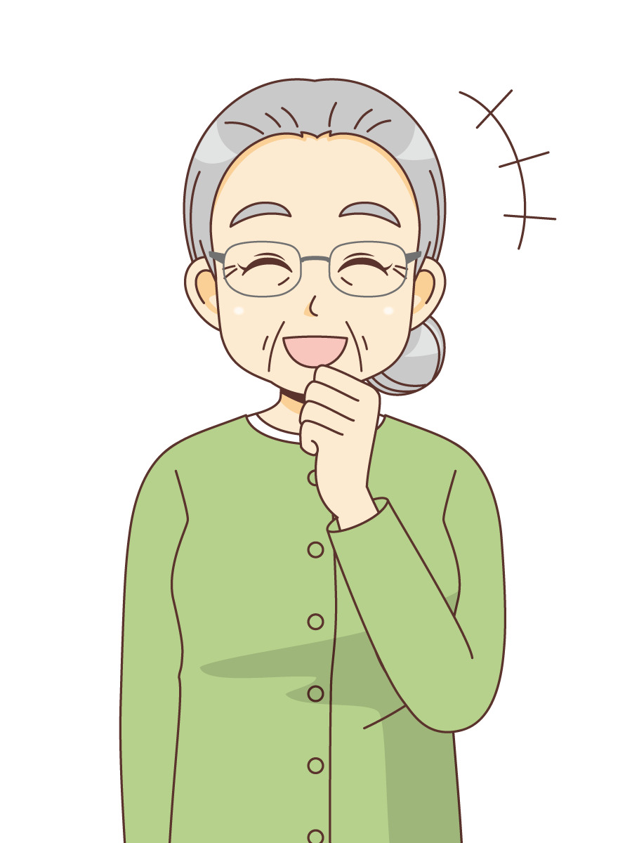 笑っている女性高齢者 高齢者 おじいさん おばあさん 介護現場の人物 の無料イラスト 介護アンテナ