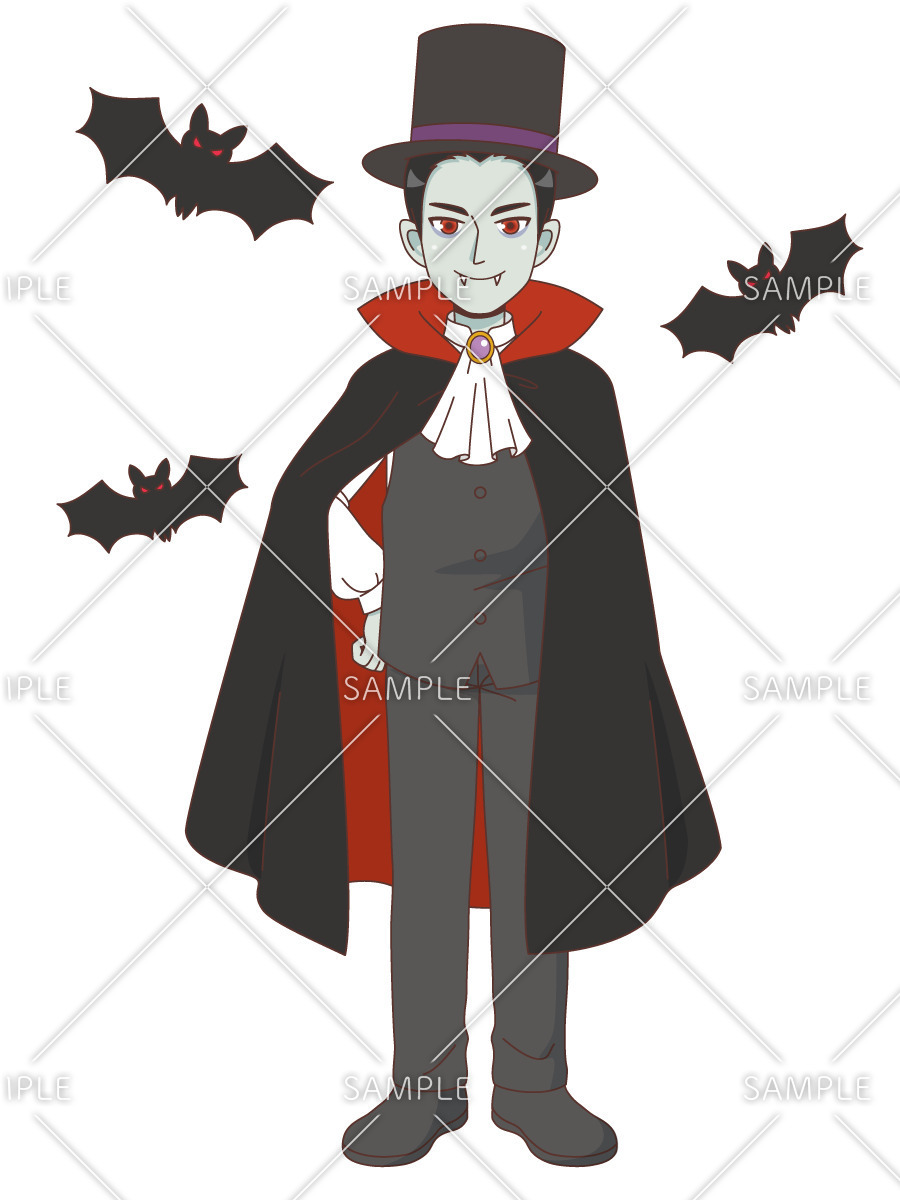 ドラキュラ (季節・行事/自然・文化・その他の介護イラスト素材