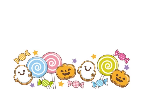 ハロウィンのお菓子イメージのフレーム（ハロウィン/イベント）