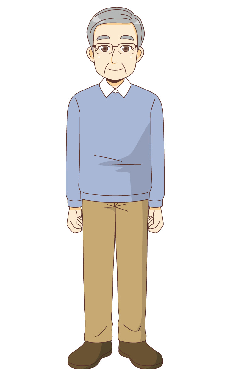 男性高齢者 高齢者 おじいさん おばあさん 介護現場の人物 の無料イラスト 介護アンテナ