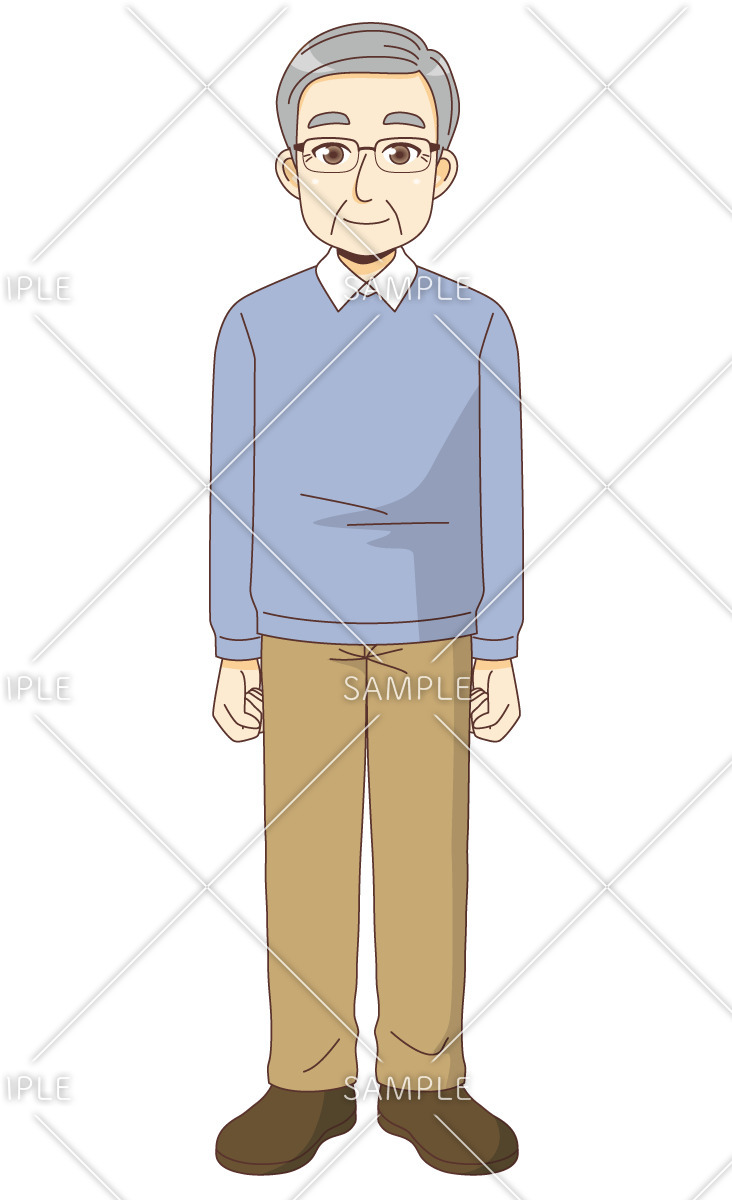 男性高齢者 高齢者 おじいさん おばあさん 介護現場の人物 の無料イラスト 介護アンテナ