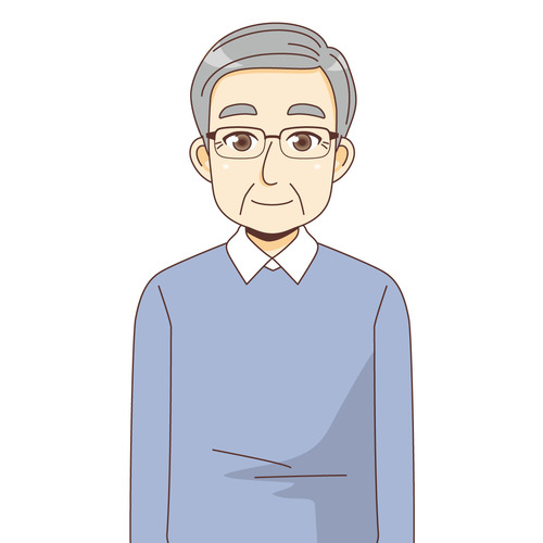 体調不良の男性高齢者 高齢者 おじいさん おばあさん 介護現場の人物 の無料イラスト 介護アンテナ