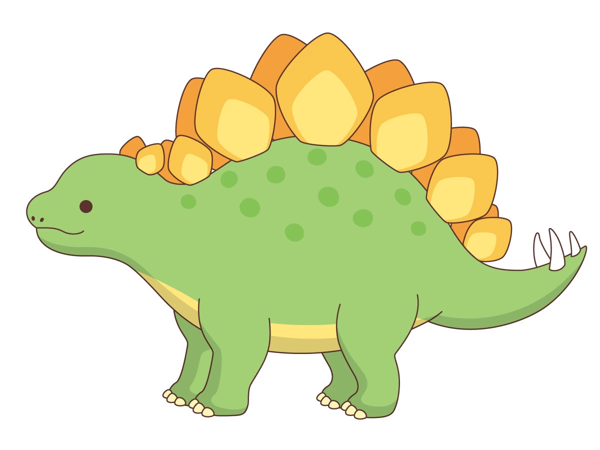 かわいいステゴサウルス（動物/その他一般・装飾）の無料イラスト 