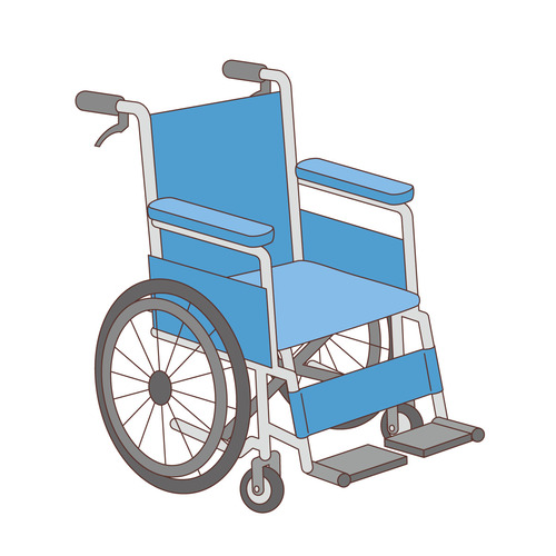 車椅子（車椅子・電動車椅子/福祉用具）のイラスト