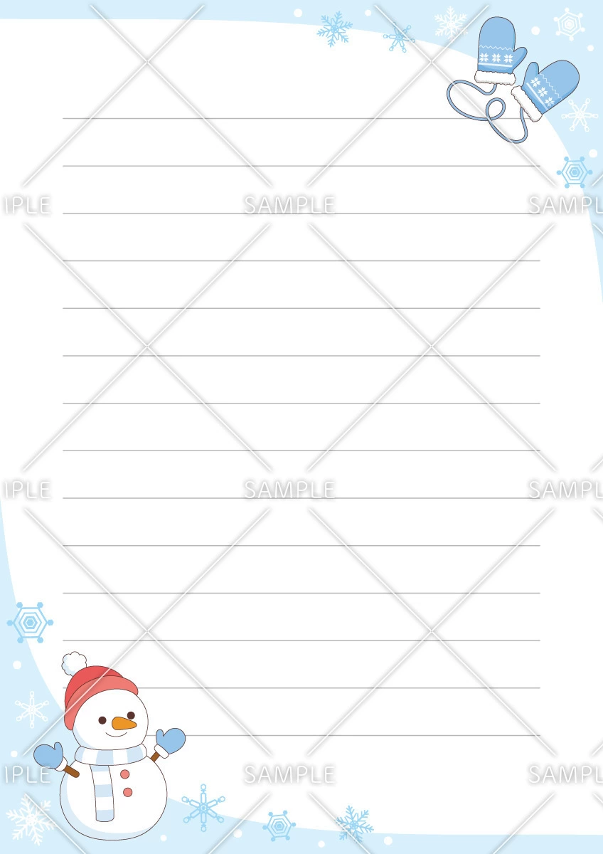 雪だるまの便箋