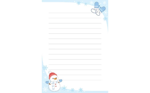雪だるまの便箋