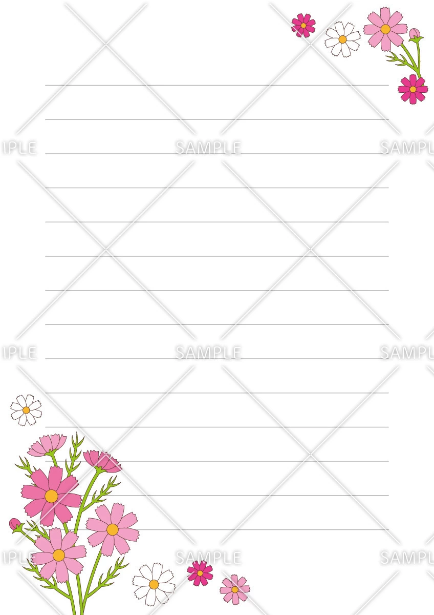 コスモスの便箋