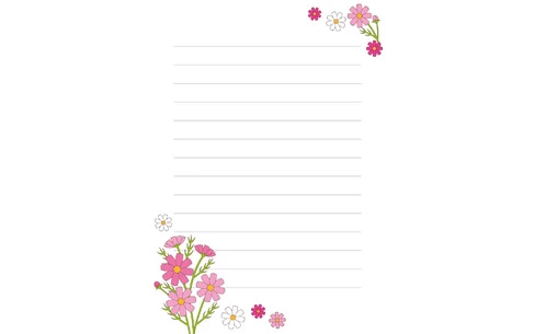 コスモスの便箋