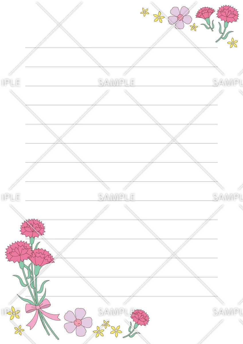 カーネーションの便箋