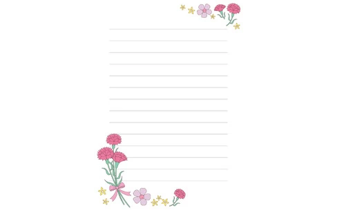 カーネーションの便箋