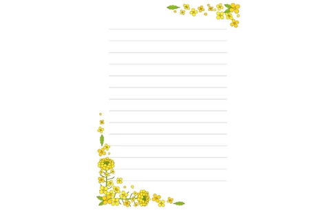 菜の花の便箋