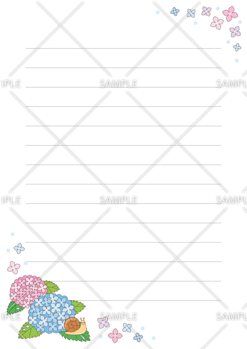 あじさいの便箋