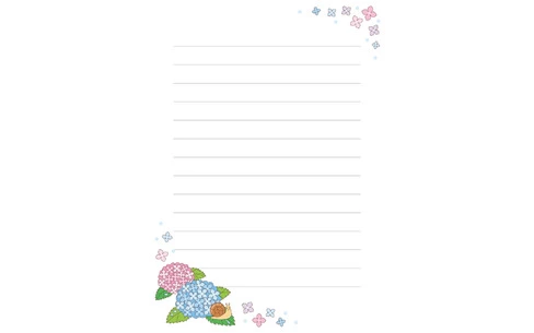 あじさいの便箋