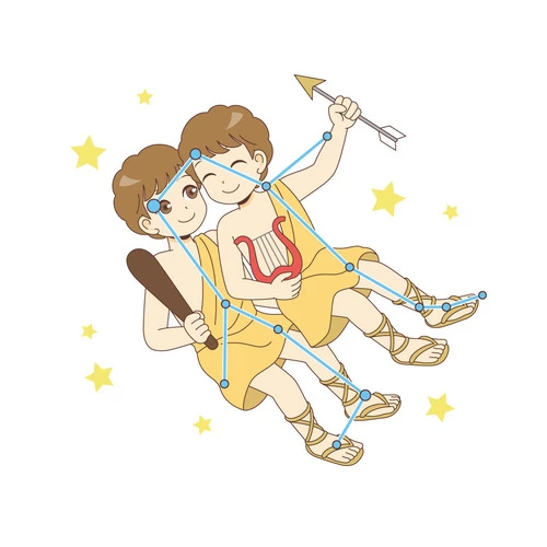 双子座（ふたご座） (その他/自然・文化・その他の介護イラスト素材)のイラスト