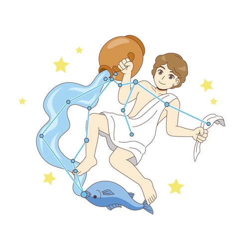 水瓶座（みずがめ座） (その他/自然・文化・その他の介護イラスト素材)のイラスト