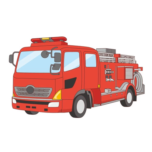 消防車 (その他/自然・文化・その他の介護イラスト素材)のイラスト