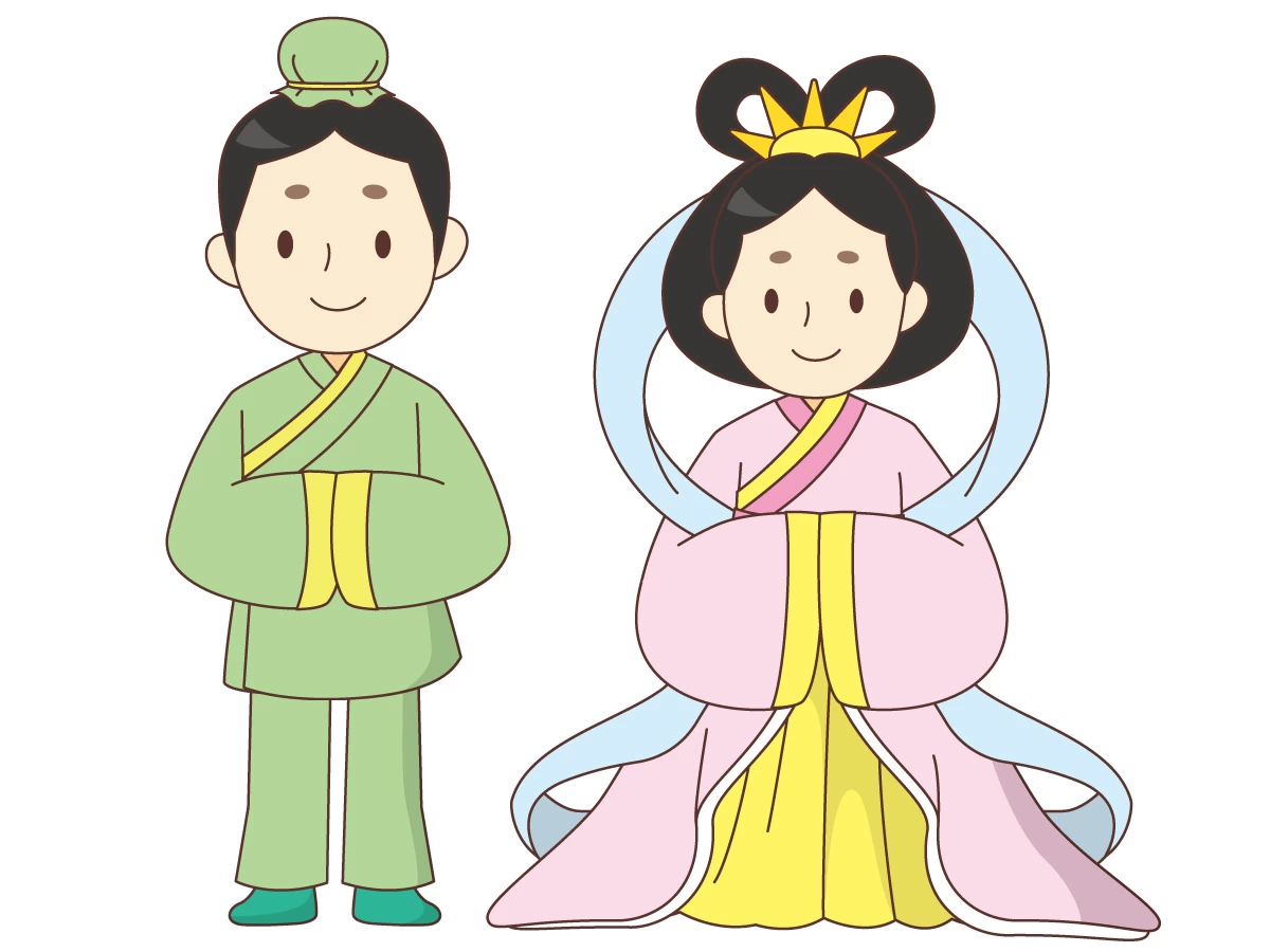 織姫さまと彦星さま（季節・行事/その他一般・装飾）の無料イラスト