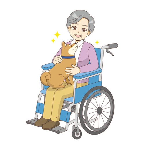 ドッグセラピー (レク・イベント/介護・生活の介護イラスト素材)のイラスト