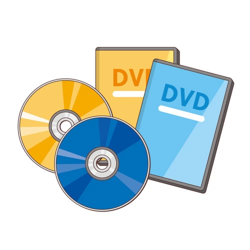 DVD (レク・イベント/介護・生活の介護イラスト素材)のイラスト