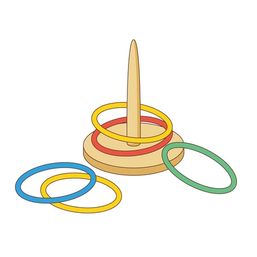 わなげ (レク・イベント/介護・生活の介護イラスト素材)のイラスト