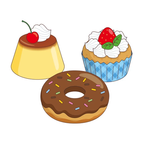 スイーツ (食べ物・飲み物/自然・文化・その他の介護イラスト素材)のイラスト