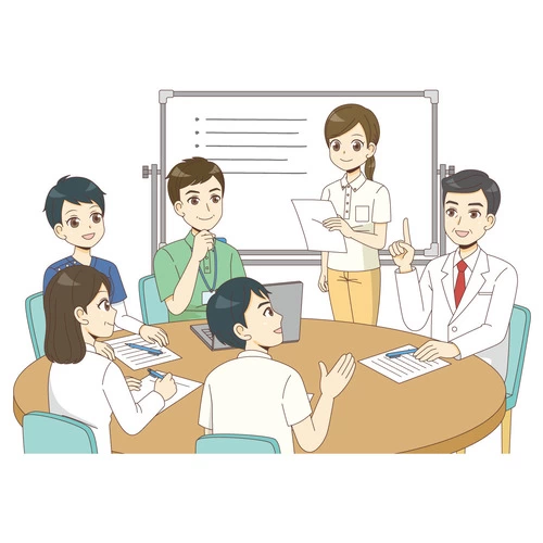 多職種カンファレンス (医療・福祉/医療・病気の介護イラスト素材)のイラスト