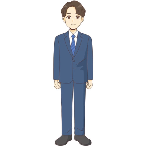 スーツを着た男性 (管理者・運営スタッフ/介護現場の人物の介護イラスト素材)のイラスト