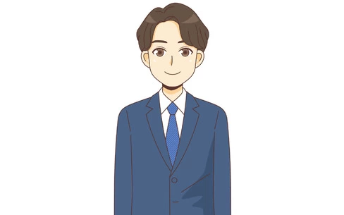 スーツを着た男性（バストアップ）