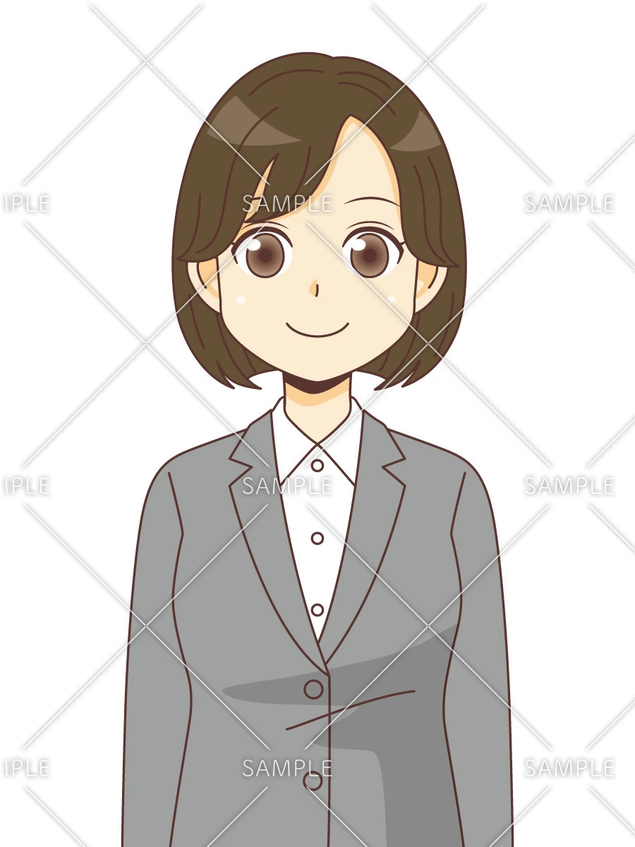 スーツを着た女性（バストアップ）