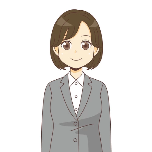 スーツを着た女性（バストアップ） (管理者・運営スタッフ/介護現場の人物の介護イラスト素材)のイラスト