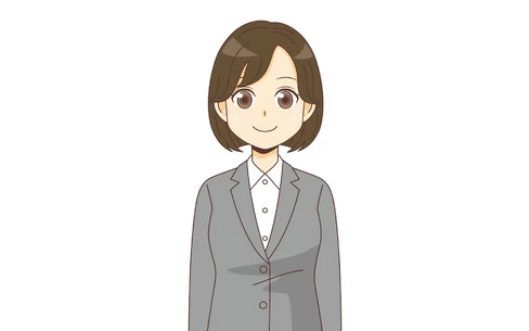 スーツを着た女性（バストアップ）