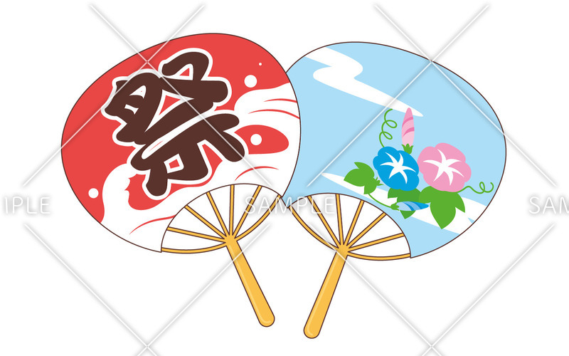 うちわ 季節 行事 その他一般 装飾 の無料イラスト 介護アンテナ