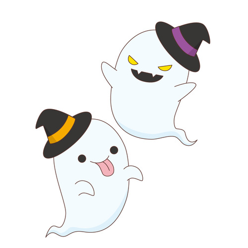 ハロウィンのおばけ（季節・行事/その他一般・装飾）のイラスト