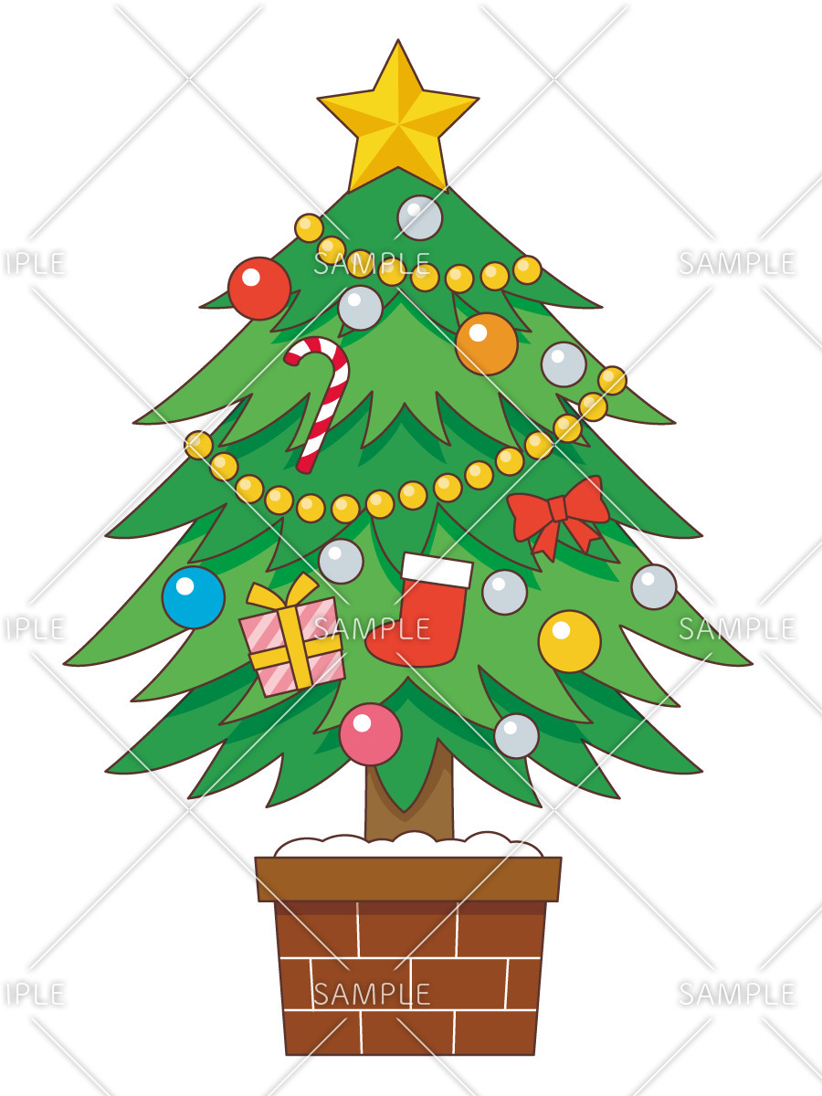 クリスマスツリー（季節・行事/その他一般・装飾）のイラスト