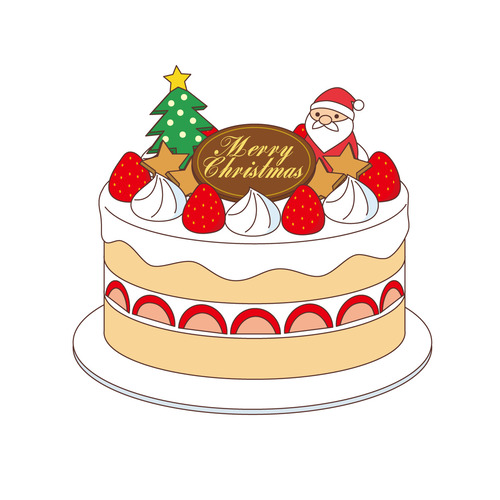 クリスマスケーキ（季節・行事/その他一般・装飾）のイラスト