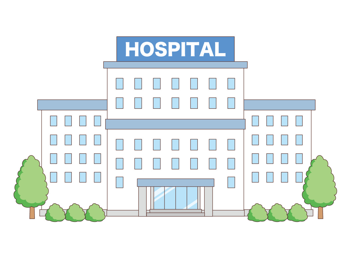 病院の外観 病院 入院 退院 医療 病気 の無料イラスト 介護アンテナ